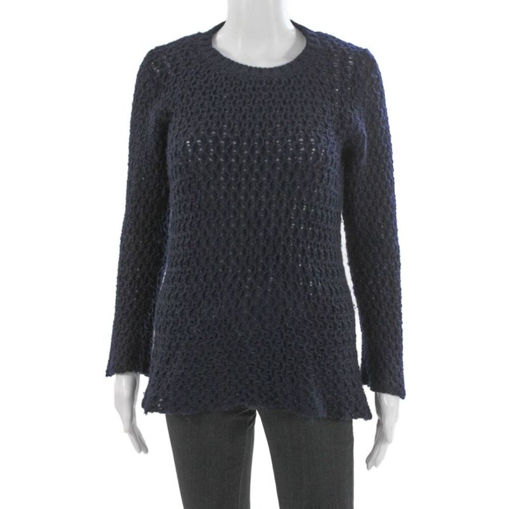 Peregrine Unisex Pullover Sweater Dark Blue 100% Wool Size S